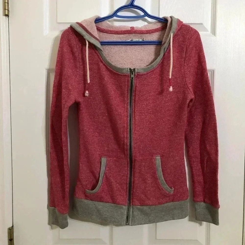 Brooklyn Cloth Pink  Zip Up Hoodie XS